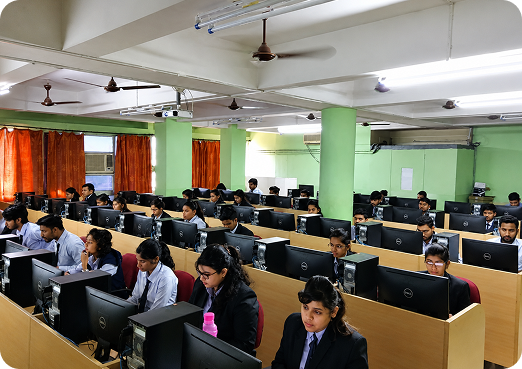 Students participating in a computer lab session